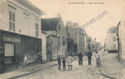 Carte postale ancienne Rue de Courtry — Villeparisis (Seine-et-Marne)