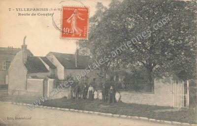Carte postale ancienne Route de Country — Villeparisis (Seine-et-Marne)