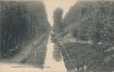Carte postale ancienne Le Canal — Villeparisis (Seine-et-Marne)