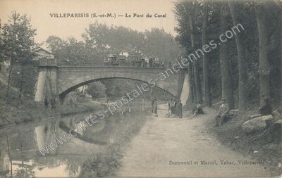 Carte postale ancienne Le Pont du Canal — Villeparisis (Seine-et-Marne)