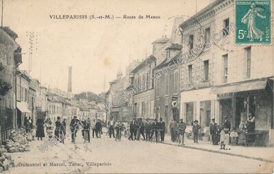 Carte postale ancienne Route de Meaux — Villeparisis (Seine-et-Marne)