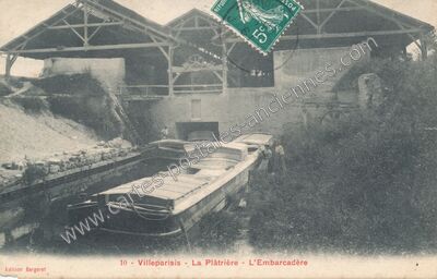Carte postale ancienne La Plâtrière - L'Embarcadère — Villeparisis (Seine-et-Marne)