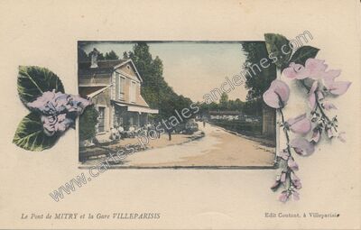 Carte postale ancienne Le Pont de MITRY et la Gare — Villeparisis (Seine-et-Marne)