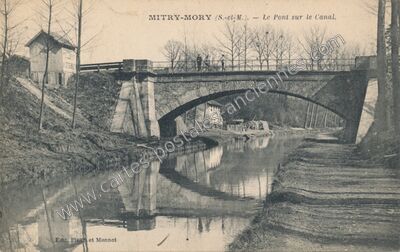 Carte postale ancienne Le Pont sur le Canal — Mitry-Mory (Seine-et-Marne)