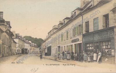 Carte postale ancienne Rue de Paris — Villeparisis (Seine-et-Marne)