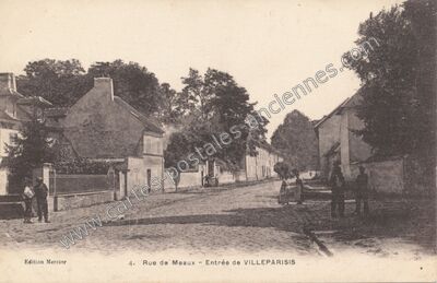 Carte postale ancienne Rue de Meaux - Entrée de Villeparisis — Villeparisis (Seine-et-Marne)