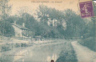 Carte postale ancienne Le Canal — Villeparisis (Seine-et-Marne)