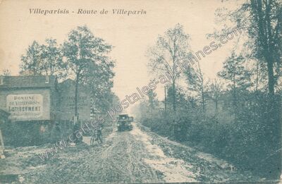 Carte postale ancienne Route de Villeparisis — Villeparisis (Seine-et-Marne)