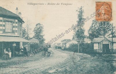 Carte postale ancienne Route de Vaujour — Villeparisis (Seine-et-Marne)