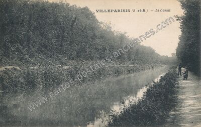 Carte postale ancienne Le Canal — Villeparisis (Seine-et-Marne)