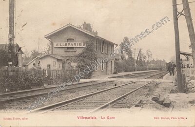 Carte postale ancienne La Gare — Villeparisis (Seine-et-Marne)
