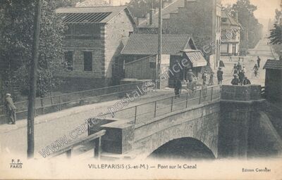 Carte postale ancienne Pont sur le Canal — Villeparisis (Seine-et-Marne)