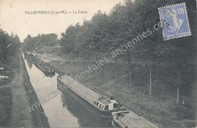 Carte postale ancienne Le Canal — Villeparisis (Seine-et-Marne)