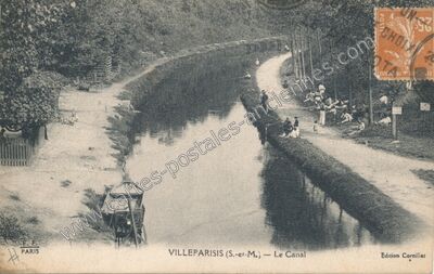Carte postale ancienne Le Canal — Villeparisis (Seine-et-Marne)