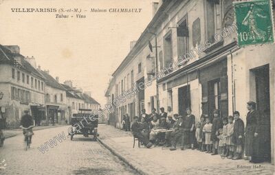 Carte postale ancienne Maison CHAMBAULT Tabac - Vins — Villeparisis (Seine-et-Marne)
