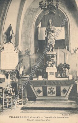Carte postale ancienne Chapelle du Sacré-Cœur — Villeparisis (Seine-et-Marne)