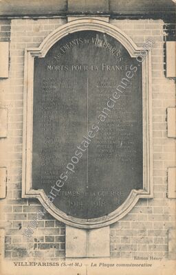 Carte postale ancienne Aux Enfants de Villeparisis - Morts pour la France — Villeparisis (Seine-et-Marne)