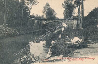 Carte postale ancienne Une vue du Restaurant du Pont de Mitry — Villeparisis (Seine-et-Marne)