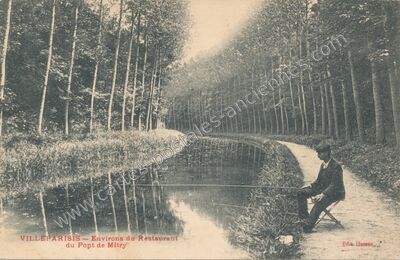 Carte postale ancienne Environs du Restaurant du Popt de Mitry — Villeparisis (Seine-et-Marne)