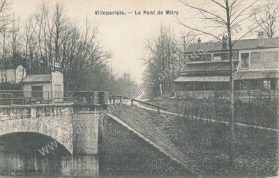 Carte postale ancienne Le Pont de Mitry — Villeparisis (Seine-et-Marne)