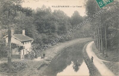 Carte postale ancienne Le Canal — Villeparisis (Seine-et-Marne)