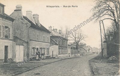 Carte postale ancienne Rue de Paris — Villeparisis (Seine-et-Marne)