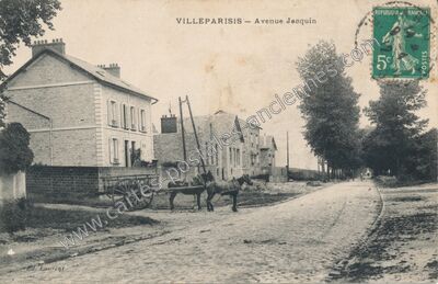 Carte postale ancienne Avenue Jacquin — Villeparisis (Seine-et-Marne)