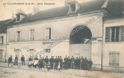 Carte postale ancienne Usine Charpentier — Villeparisis (Seine-et-Marne)