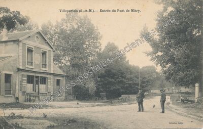 Carte postale ancienne Entrée du Pont de Mitry — Villeparisis (Seine-et-Marne)