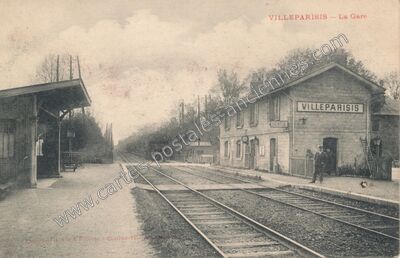 Carte postale ancienne La Gare — Villeparisis (Seine-et-Marne)