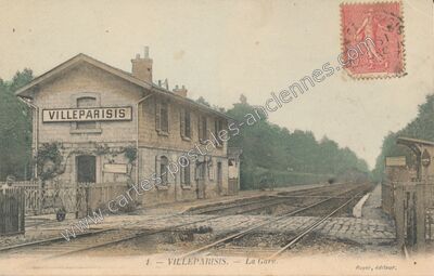 Carte postale ancienne La Gare — Villeparisis (Seine-et-Marne)