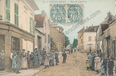 Carte postale ancienne Rue de Courtry — Villeparisis (Seine-et-Marne)