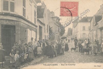 Carte postale ancienne Rue de Courtry — Villeparisis (Seine-et-Marne)
