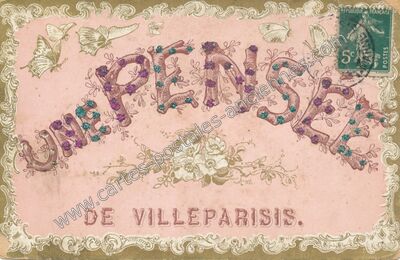 Carte postale ancienne Une pensée — Villeparisis (Seine-et-Marne)