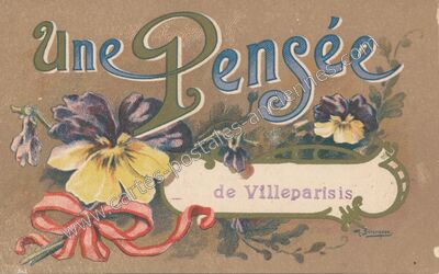 Carte postale ancienne Une Pensée — Villeparisis (Seine-et-Marne)