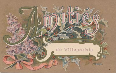 Carte postale ancienne Amitiés — Villeparisis (Seine-et-Marne)