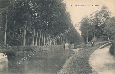 Carte postale ancienne Le Canal — Villeparisis (Seine-et-Marne)