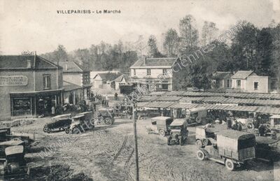 Carte postale ancienne Le Marché — Villeparisis (Seine-et-Marne)