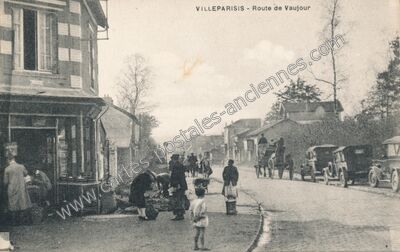 Carte postale ancienne Route de Vaujour — Villeparisis (Seine-et-Marne)