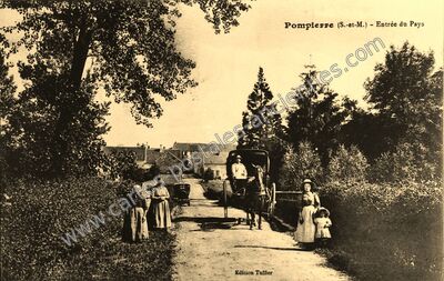 Carte postale ancienne Pompierre — Bernay-Vilbert (Seine-et-Marne)