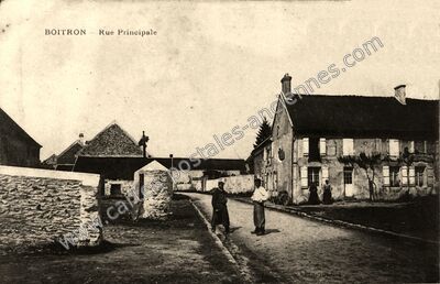 Carte postale ancienne Rue Principale — Boitron (Seine-et-Marne)