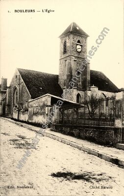 Carte postale ancienne L'Église — Bouleurs (Seine-et-Marne)