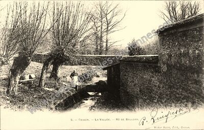 Carte postale ancienne La Vallée. - Rû de Ballory — Cesson (Seine-et-Marne)