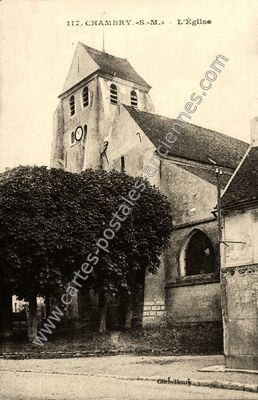 Carte postale ancienne L'Église — Chambry (Seine-et-Marne)