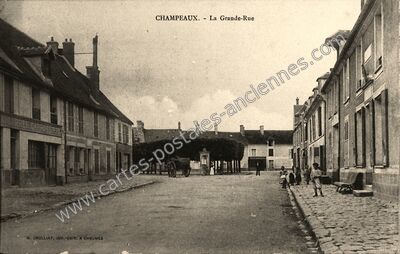 Carte postale ancienne La Grande-Rue — Champeaux (Seine-et-Marne)