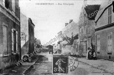 Carte postale ancienne Rue Principale — Charmentray (Seine-et-Marne)