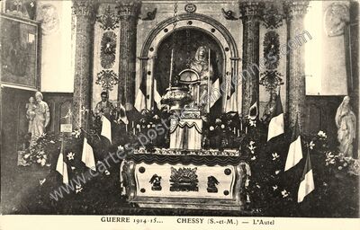 Carte postale ancienne Guerre 1914-15... L'Autel — Chessy (Seine-et-Marne)