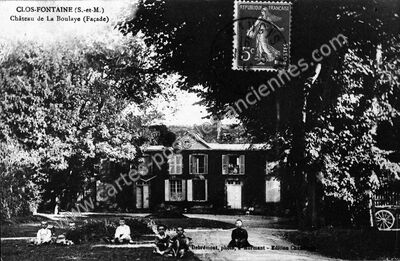 Carte postale ancienne Chateau de la Boulaye — Clos-Fontaine (Seine-et-Marne)