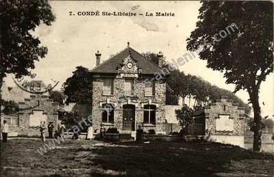 Carte postale ancienne La Mairie — Condé-Sainte-Libiaire (Seine-et-Marne)