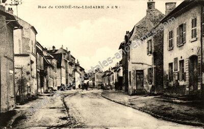 Carte postale ancienne Rue de Condé-Ste-Libiaire — Condé-Sainte-Libiaire (Seine-et-Marne)